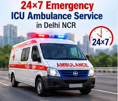 Patel Ambulance Service ICU ambulance ready for dispatch